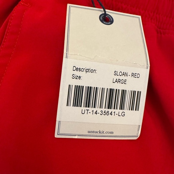 UNTUCKit Athletic Shorts in Red and Gray pair sz L nwt - Picture 5 of 8